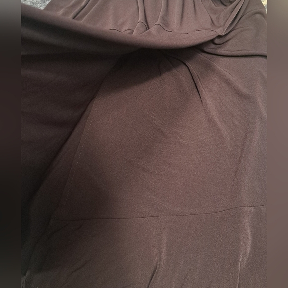 George Stretch Brown Skirt M 8-10 Slinky Stretch Knit Elastic Waist Pull On - Picture 5 of 6